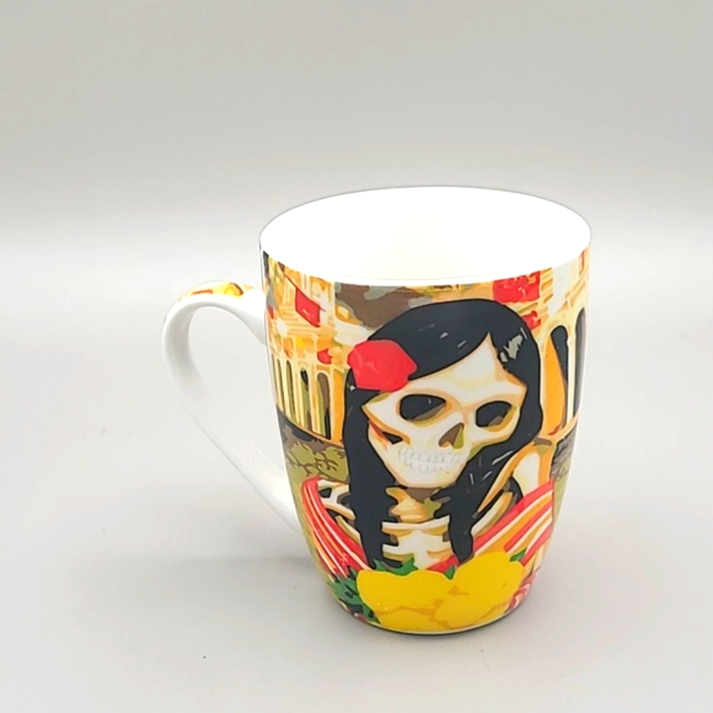 Trentino Day of the Dead Colorful Skull Mug - Picture 3 of 5